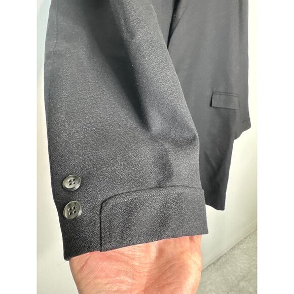 Vintage 1960's Darby Fashion for Rogers Black Wool Overcoat Velvet Collar large - Picture 7 of 14